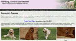Desktop Screenshot of heartsonglabradoodles.com